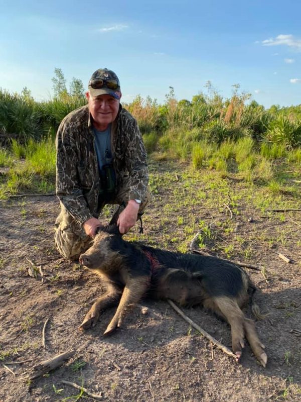 Pastor Dick harvested this great barr hog yesterday on a beautiful evening hunt.