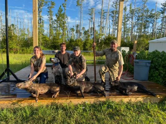 Great day getting this family on some nice hogs.