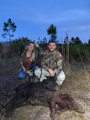 Our new friend from South Africa harvested two hogs with one...