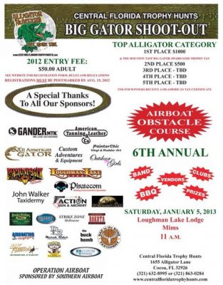Just a reminder about the Big Gator Shootout on Jan 5th at L...