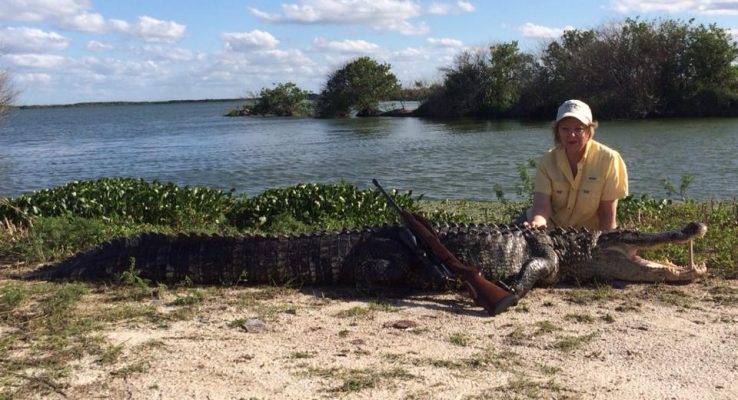 Ann from Alabama with a nice gator harvested this afternoon....