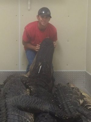 Our week 1 winner for the largest alligator sold is Trenton ...