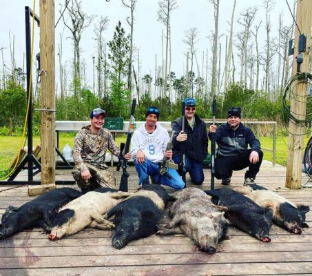 This group from Indiana had a blast shooting hogs this after...