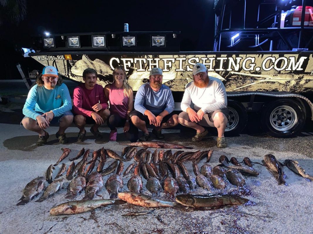 Fun freshwater trip with this group from KY. Close to 70 in ...