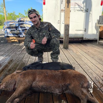 Daniel from Brazil bagged two great hogs this afternoon! 
•
...