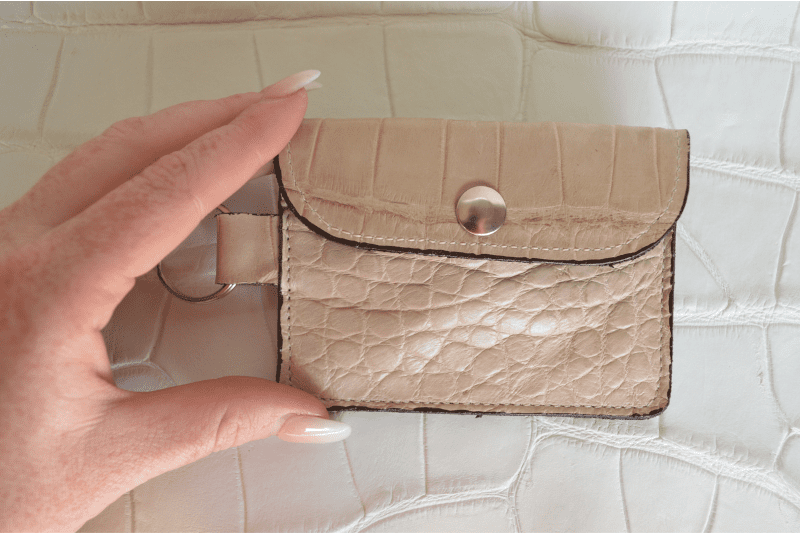 Genuine Alligator Leather Key Chain Pouch - Image 5