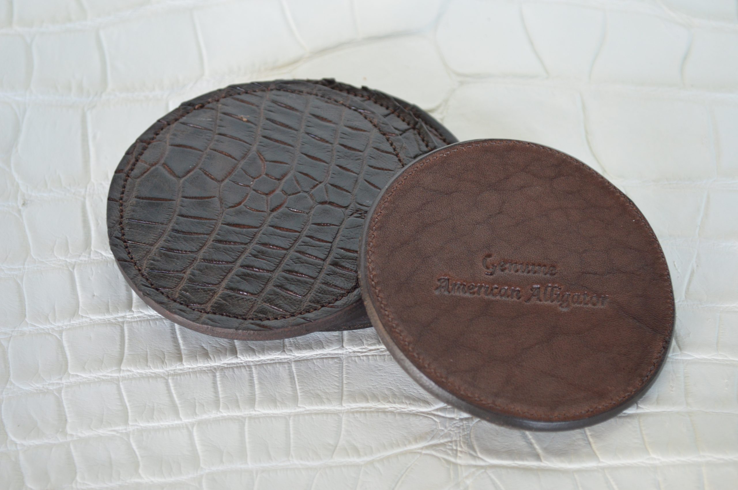 Genuine Alligator Leather Coaster Set of 4 - Image 5