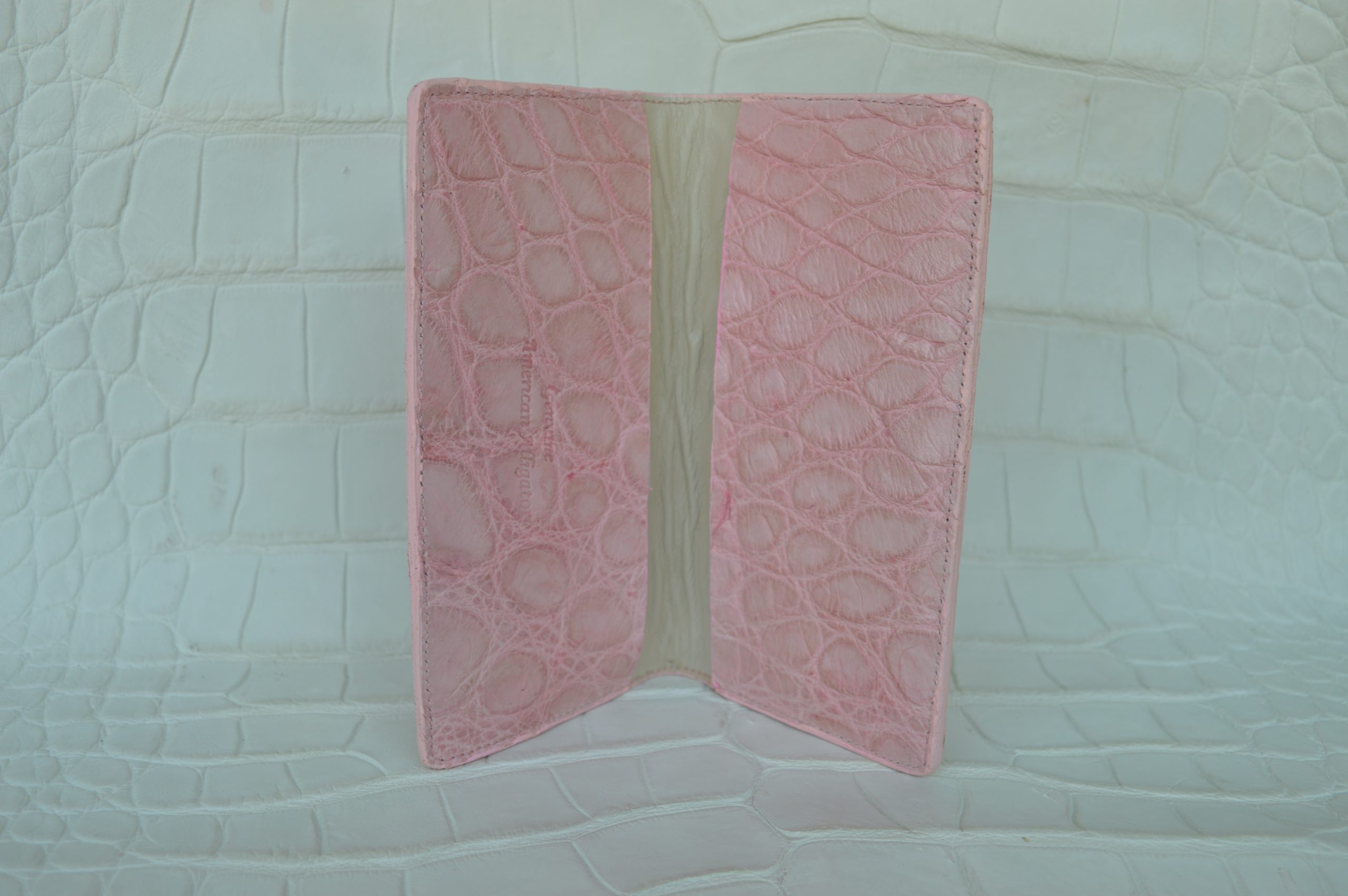 Genuine Alligator Leather Checkbook Cover - Image 3