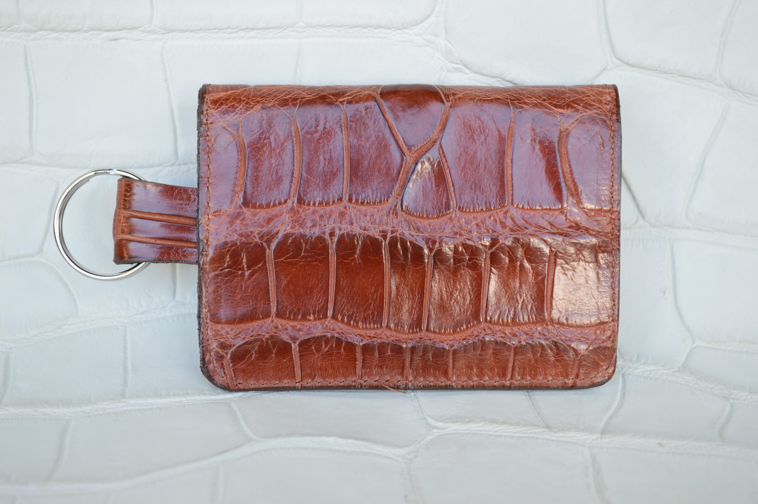 Genuine Alligator Leather Key Chain Pouch - Image 3