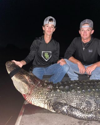 Great night of gator hunting last night with these young men...