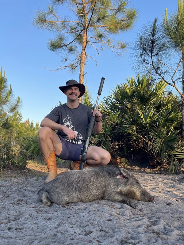Capt Josh getting the clients on some hog action this weekend.