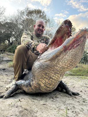 Had an awesome time yesterday on a free-range gator hunt with Fred. That gator w...