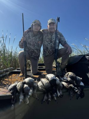 Nothing like sharing the Christmas spirit in the field. Capt. Nick with longtime...