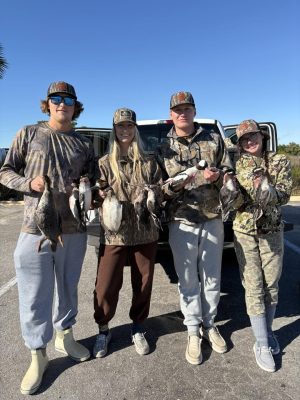 Capt. Nick put his clients on a great mixed bag of ducks yesterday.